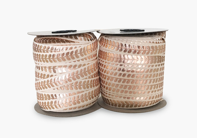 Elastic Ribbon with Foil gold