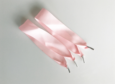 Satin ribbon with plastic strap